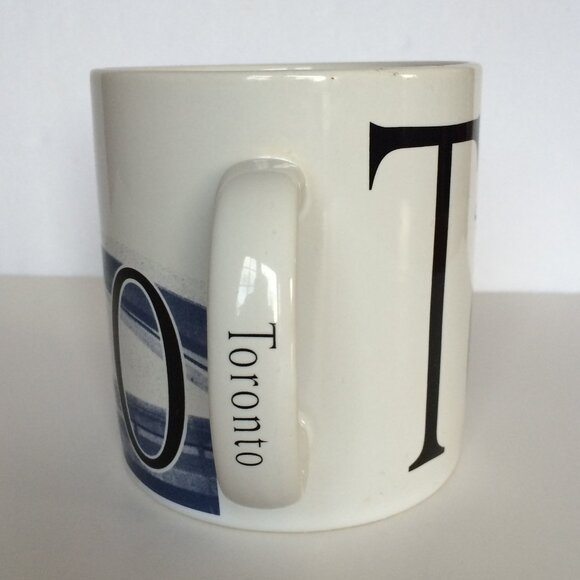 VTG 1994 Starbucks Toronto Canada City Mug Collector Series White CN Tower 16 oz - Picture 3 of 7